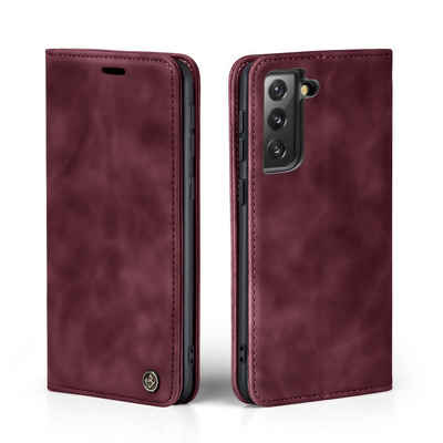 Tec-Expert Handyhülle Tasche Hülle für Samsung Galaxy S21 5G, Cover Klapphülle Case mit Kartenfach Fliphülle aufstellbar