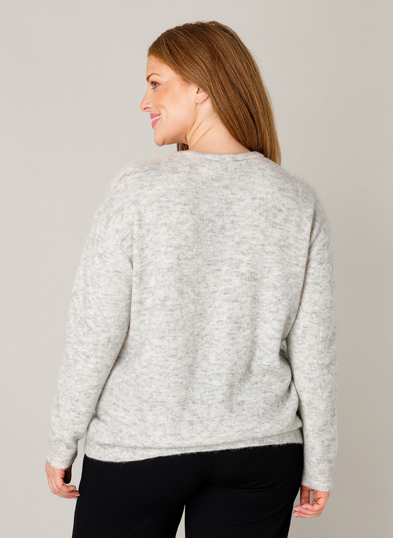 Base Level Curvy Cardigan Yulia mit Woll-Anteil und Knopfleiste
