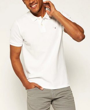 Gant Poloshirt GANT Polo Shirt Pique Rugger SS Polohemd Logo Hemd T-shirt Top Poloshi