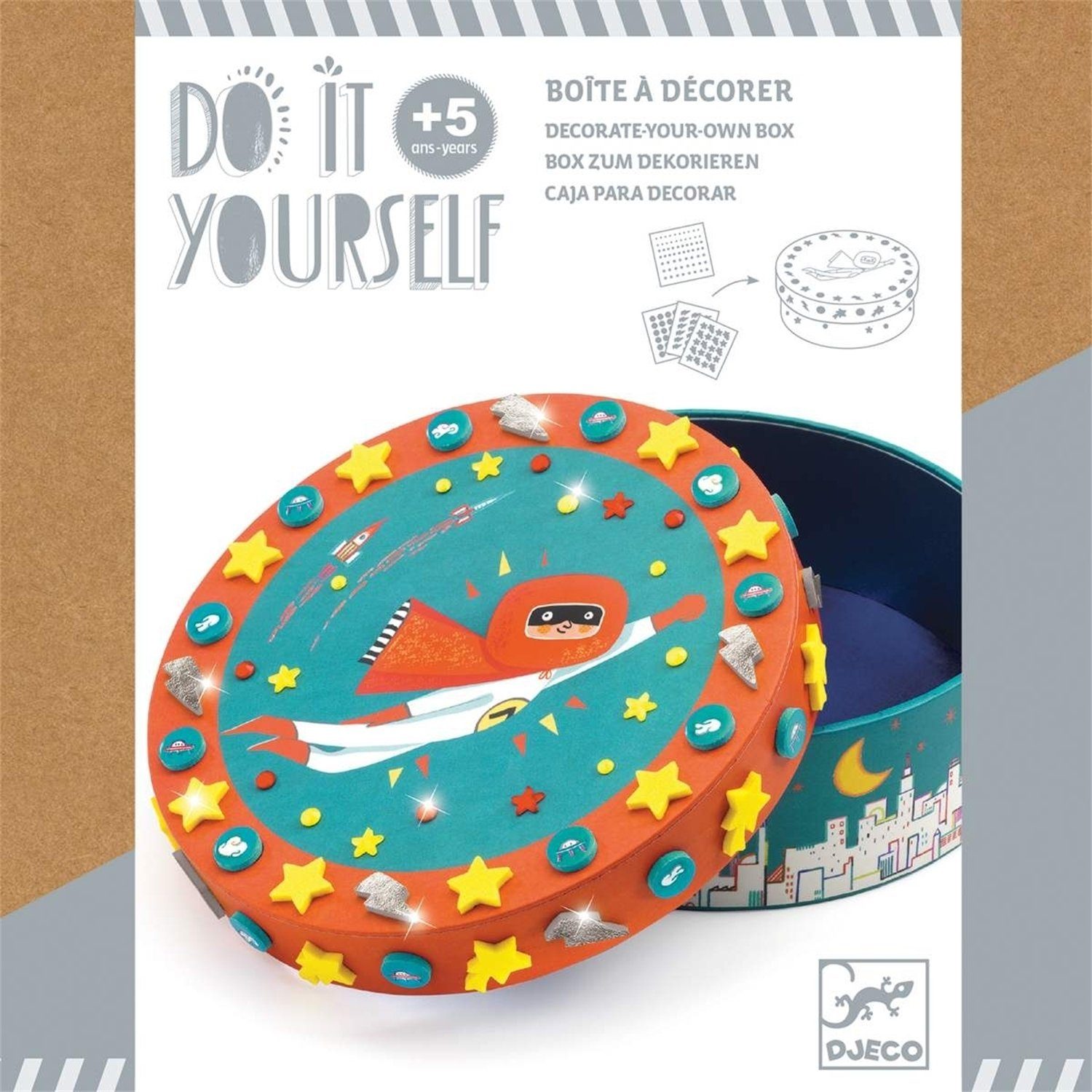 DJECO Kreativset DJ07907 Do it yourself: Mosaik & Sticker: Super Treasure
