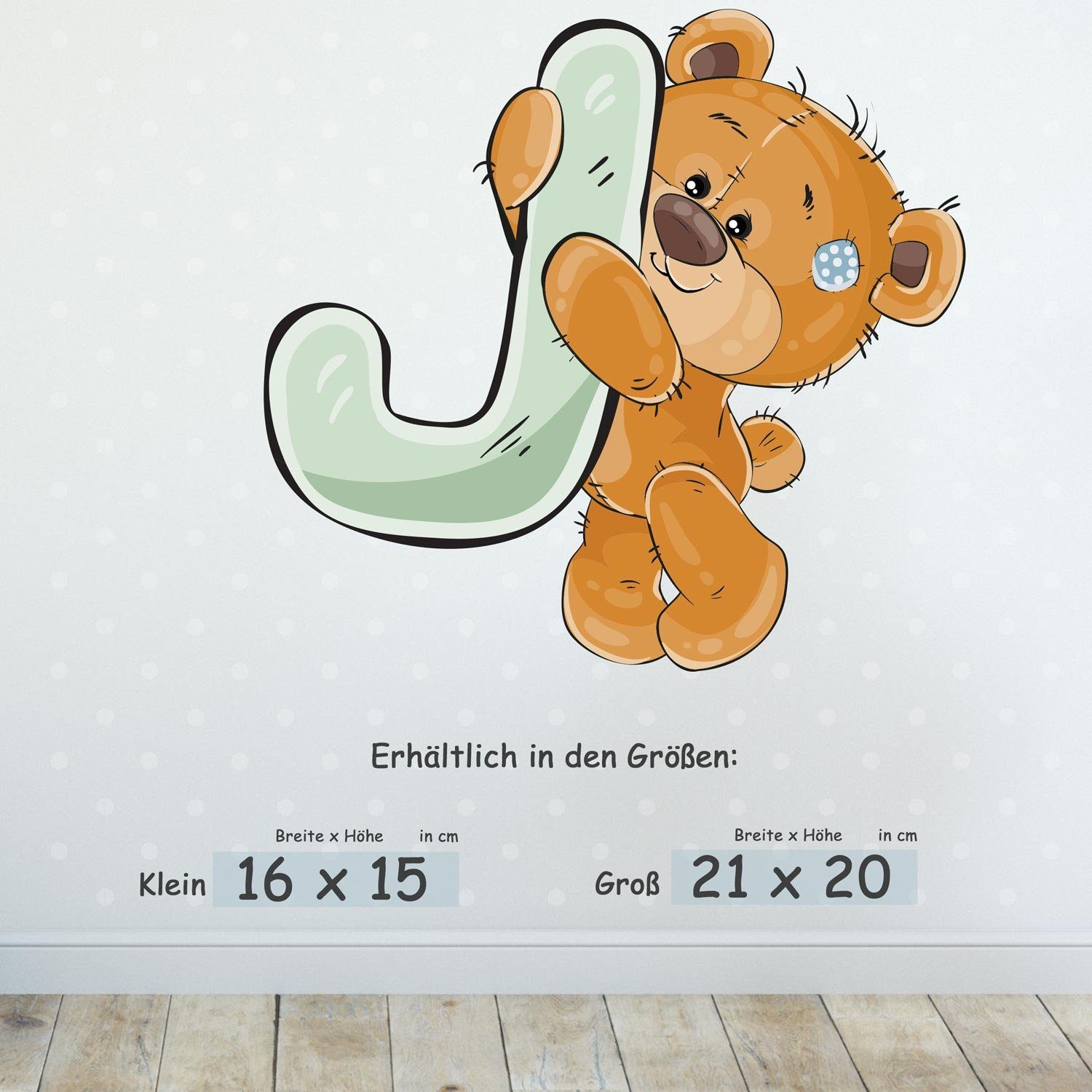 Sunnywall Wandtattoo Buchstaben ABC Bärchen Aufkleber günstig online kaufen