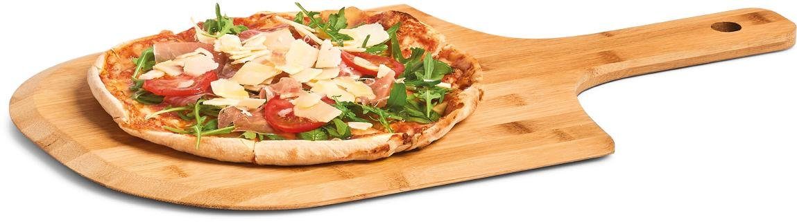 Zeller Present Pizzaschneidebrett Bamboo, Bambus, zum Servieren von Pizza