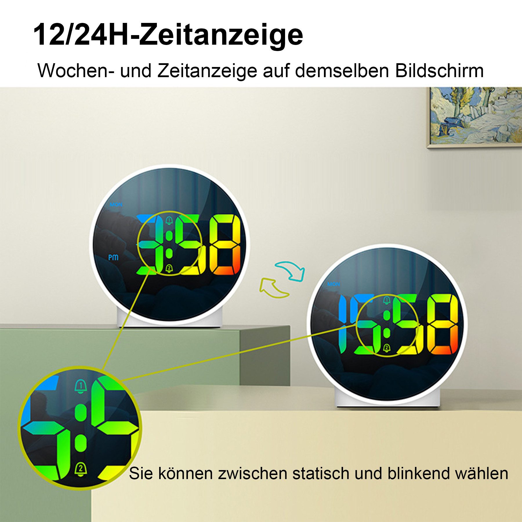 Senmudi Wecker Wecker Kinder, LED Kinderwecker, Helligkeit Einstellbar,Weck günstig online kaufen