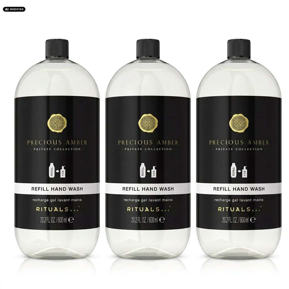 Rituals Flüssigseife Rituals Precious Amber Handseife Nachfüllpackung 3er Set, 1-tlg., Vorteilspack mit praktischen Nachfüllpackungen
