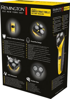 Remington Elektrorasierer Virtually Indestructible PR1855 Rotationsrasierer, Aufsätze: 1, Langhaartrimmer, mit schlagfestem Gehäuse