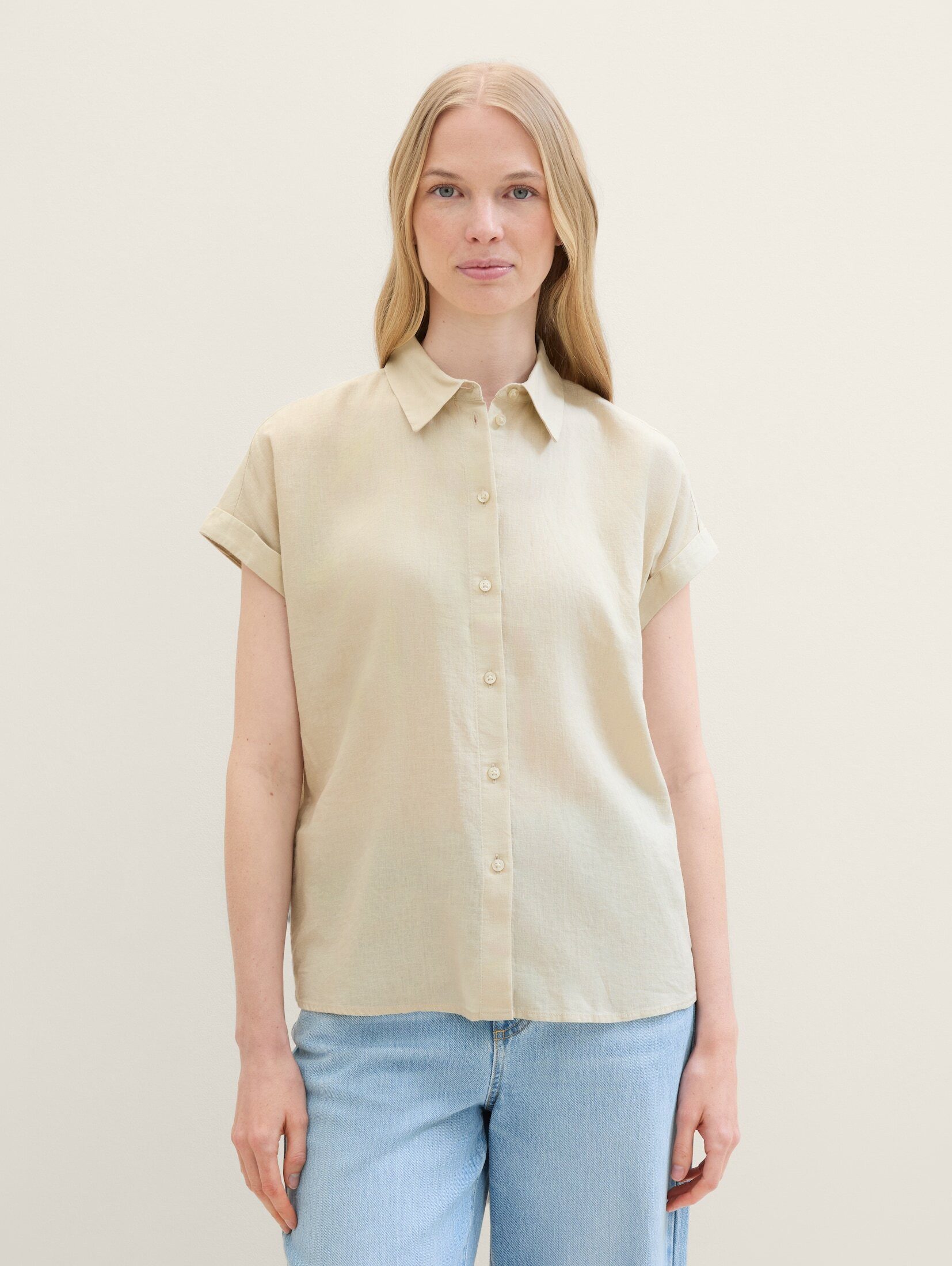 TOM TAILOR Kurzarmbluse Loose Fit Bluse günstig online kaufen