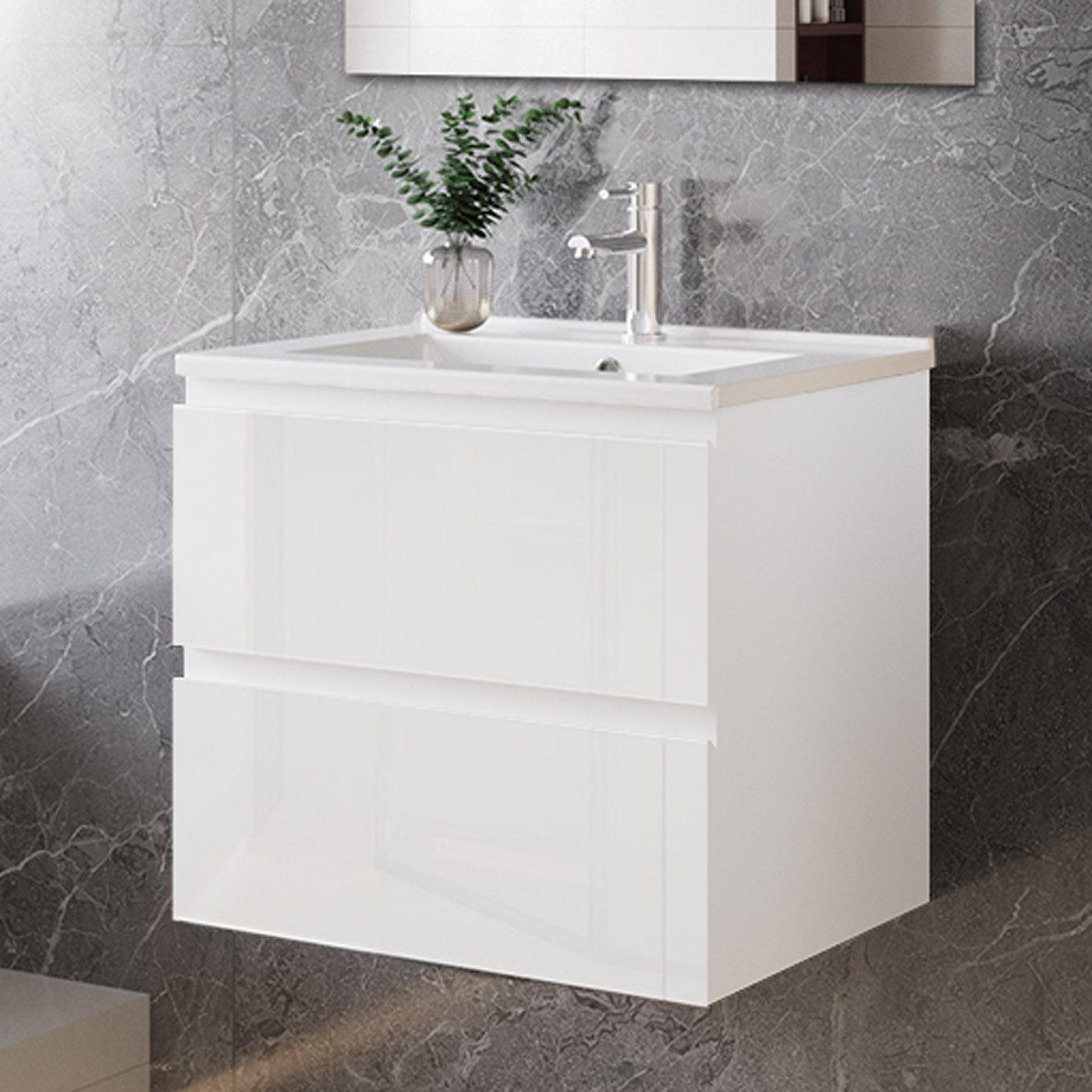 duschspa Waschtisch Waschbecken mit Unterschrank Badmöbel Set Badschrank Wa günstig online kaufen