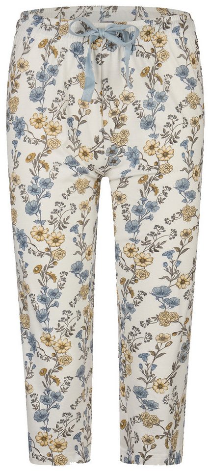 By Louise Pyjamahose Mix & Match (Set, 1-tlg., 1-teilig) Damen Schlafhose Capri Relaxhose Homewearhose Baumwolle 3/4 lang