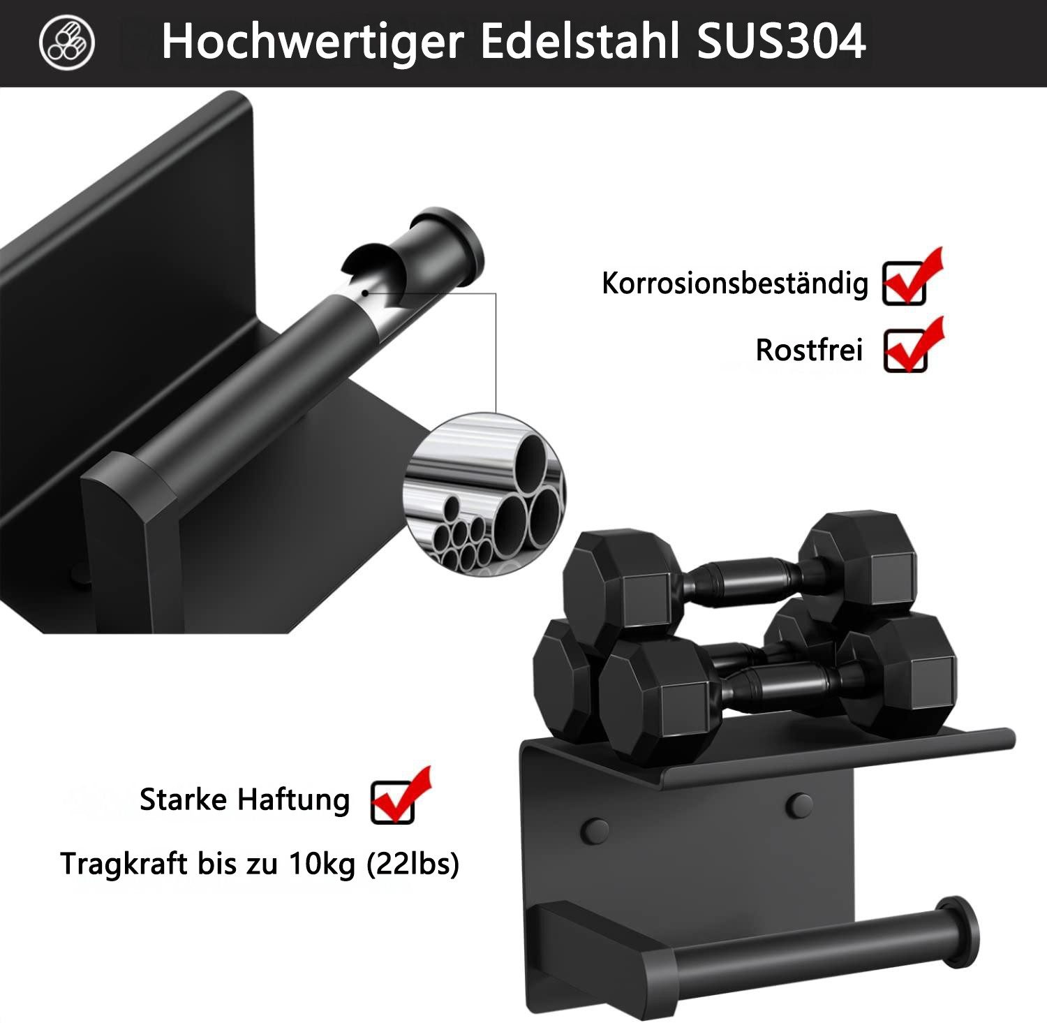 Refined Living Toilettenpapierhalter Ohne Bohren,Selbstklebend Klopapierhal günstig online kaufen