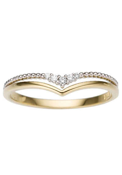 Firetti Diamantring Schmuck Geschenk Gold 333 Damenring Goldring Diamant, mit Brillanten