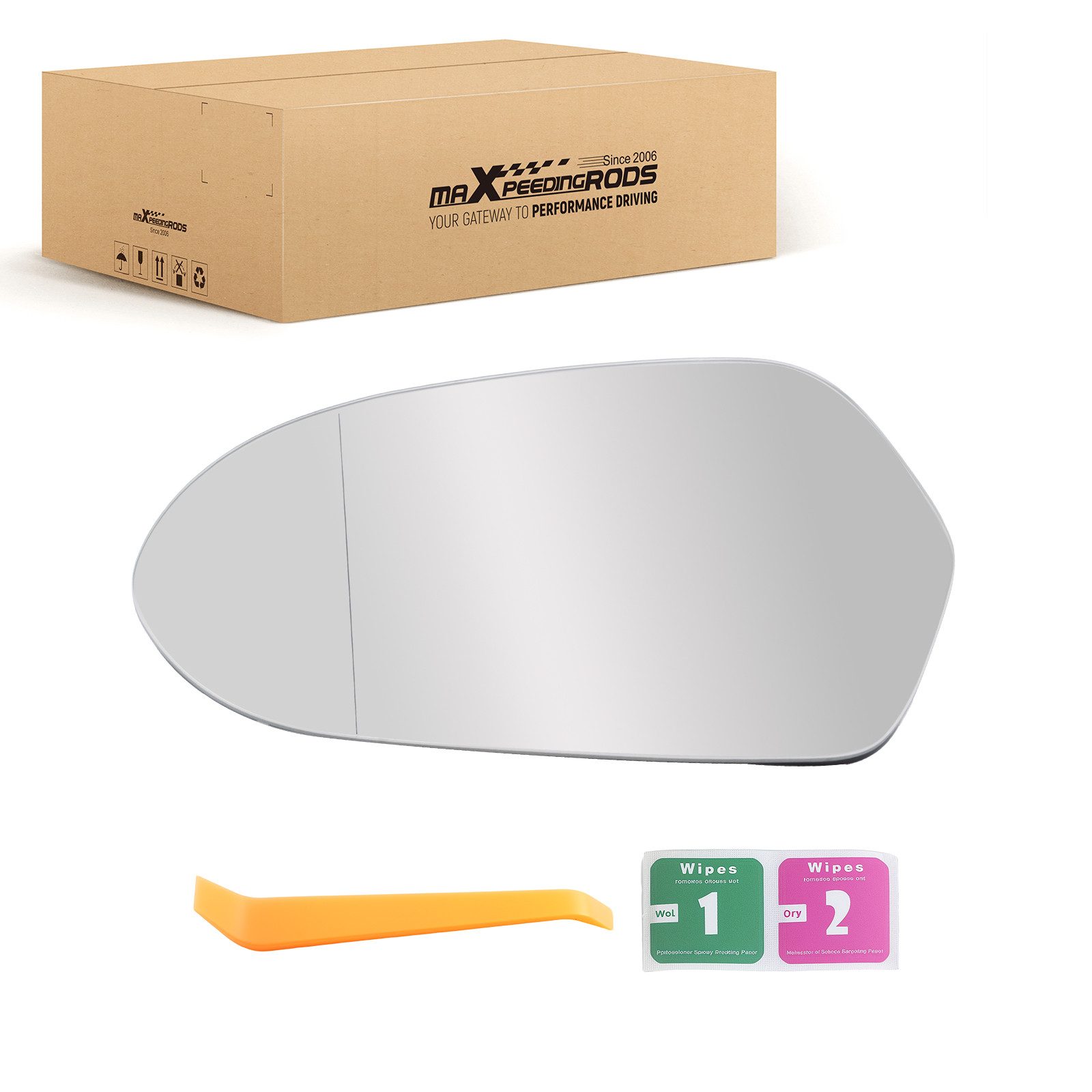 maXpeedingrods Autospiegel, Außenspiegelglas Links Beheizt for Audi A6 2011-2018 4G0857535B Silber