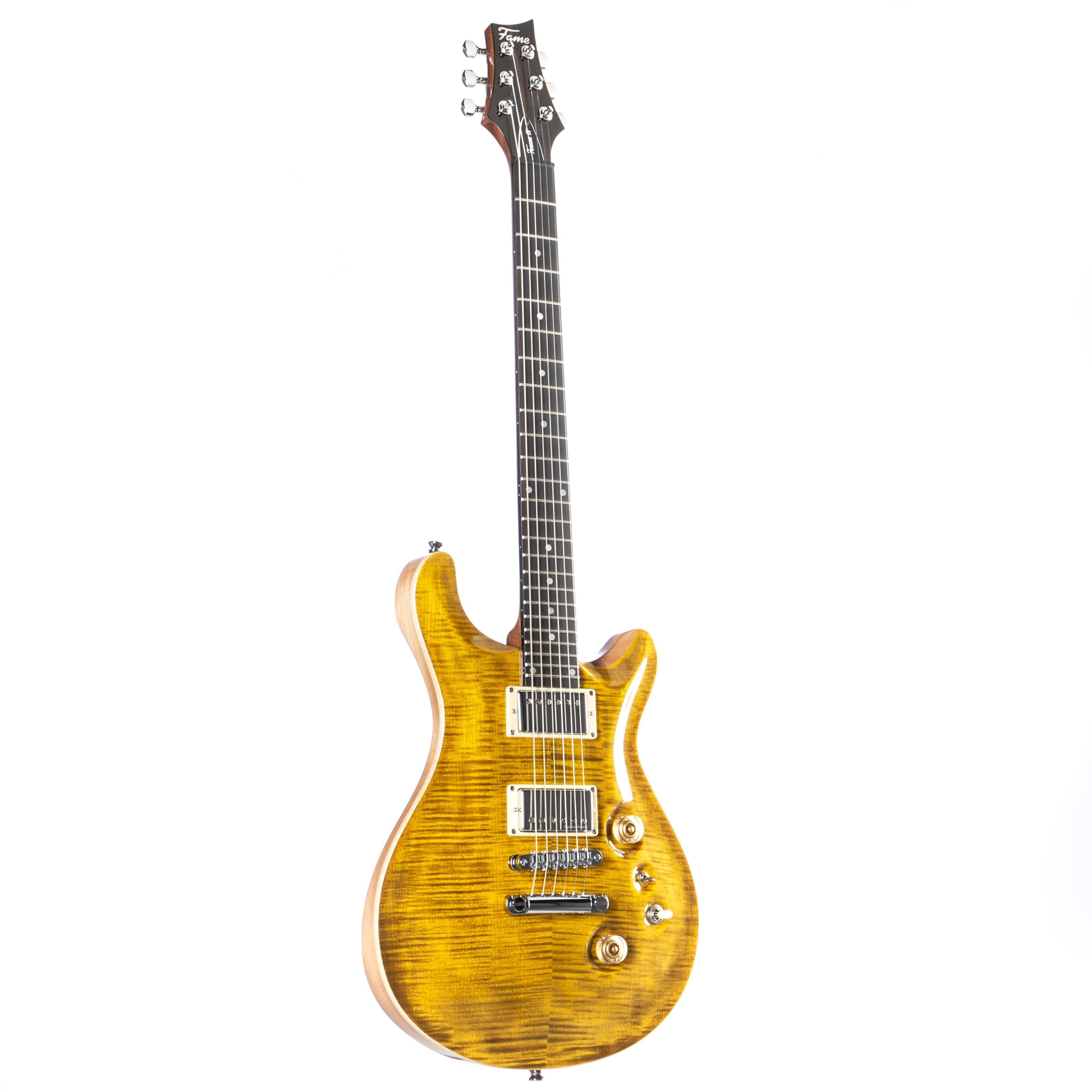 FAME E-Gitarre, Forum IV Classic E-Gitarre elektrische Gitarre mit Humbucker Tonabnehmer Electric Guitar mit Riegelahorndecke Forum Double Cut, E-Gitarren, Fame-Modelle, Forum IV Classic, Humbucker Tonabnehmer, Riegelahorndecke