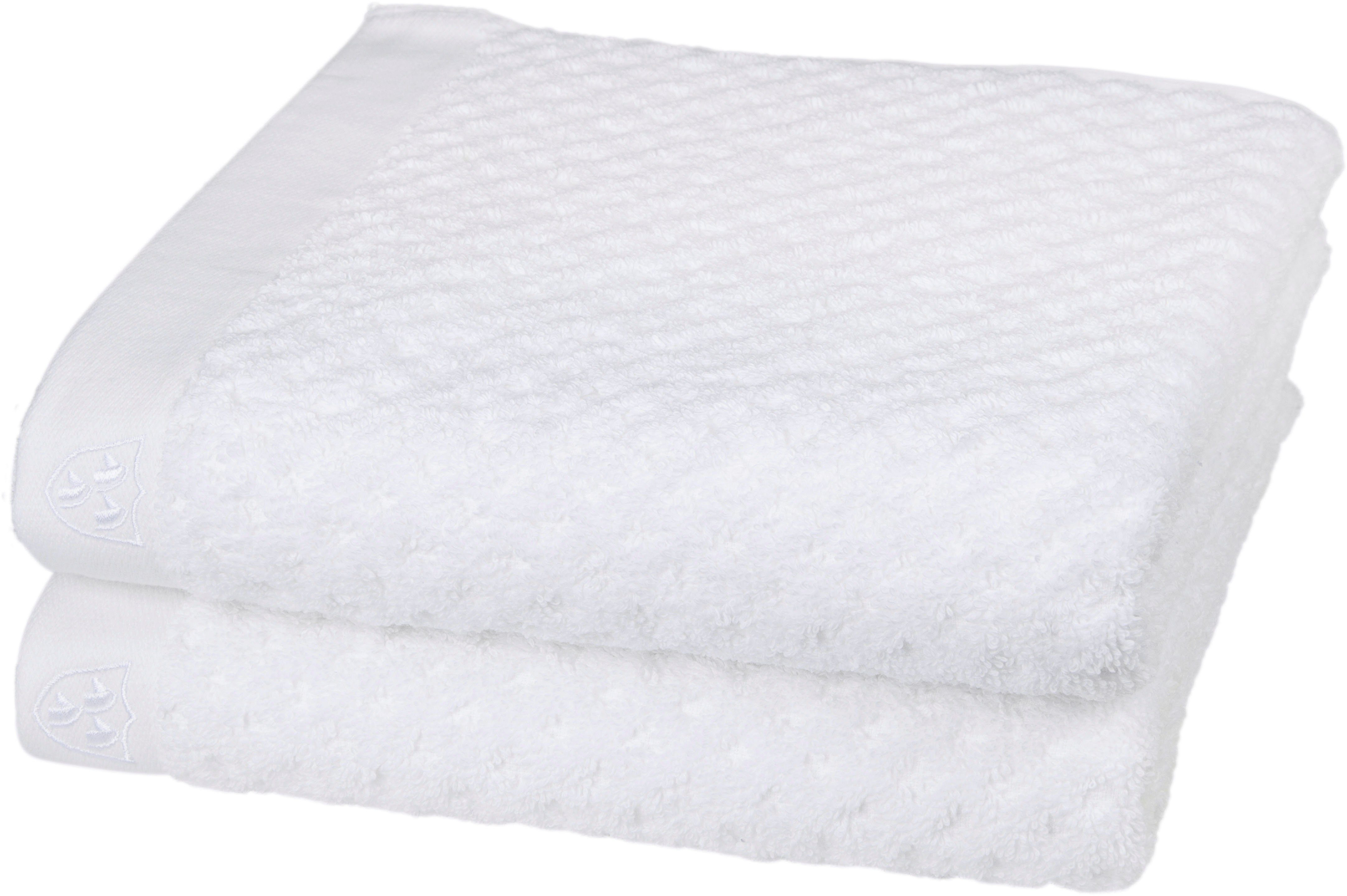 ROSS Handtücher Harmony, Frottier (2-St), 100 % Baumwolle weiß