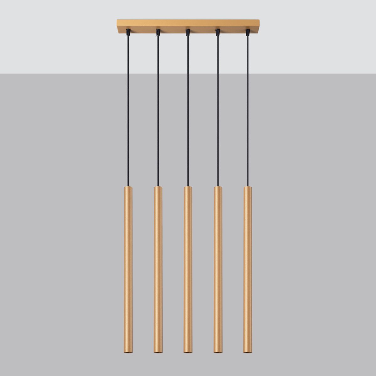 SOLLUX lighting Hängeleuchte Pendelleuchten Pastelo 5L Golden, Nicht enthalten
