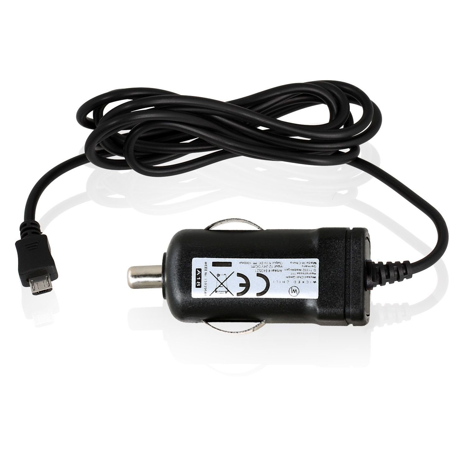 Wicked Chili MiniUSB KFZ-Ladegerät für TechniSAT Digital UKW Radio  Auto-Adapter Zigarettenanzünder-Stecker zu MiniUSB, 150 cm, KFZ-Ladekabel  für 12V/24V-Anschlüsse, Kleine, kompakte Größe