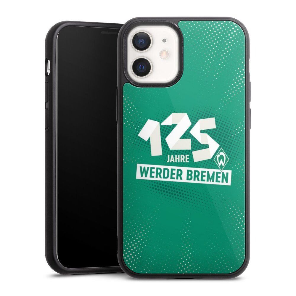 DeinDesign Handyhülle 125 Jahre Werder Bremen Offizielles Lizenzprodukt, Apple iPhone 12 mini Gallery Case Glas Hülle