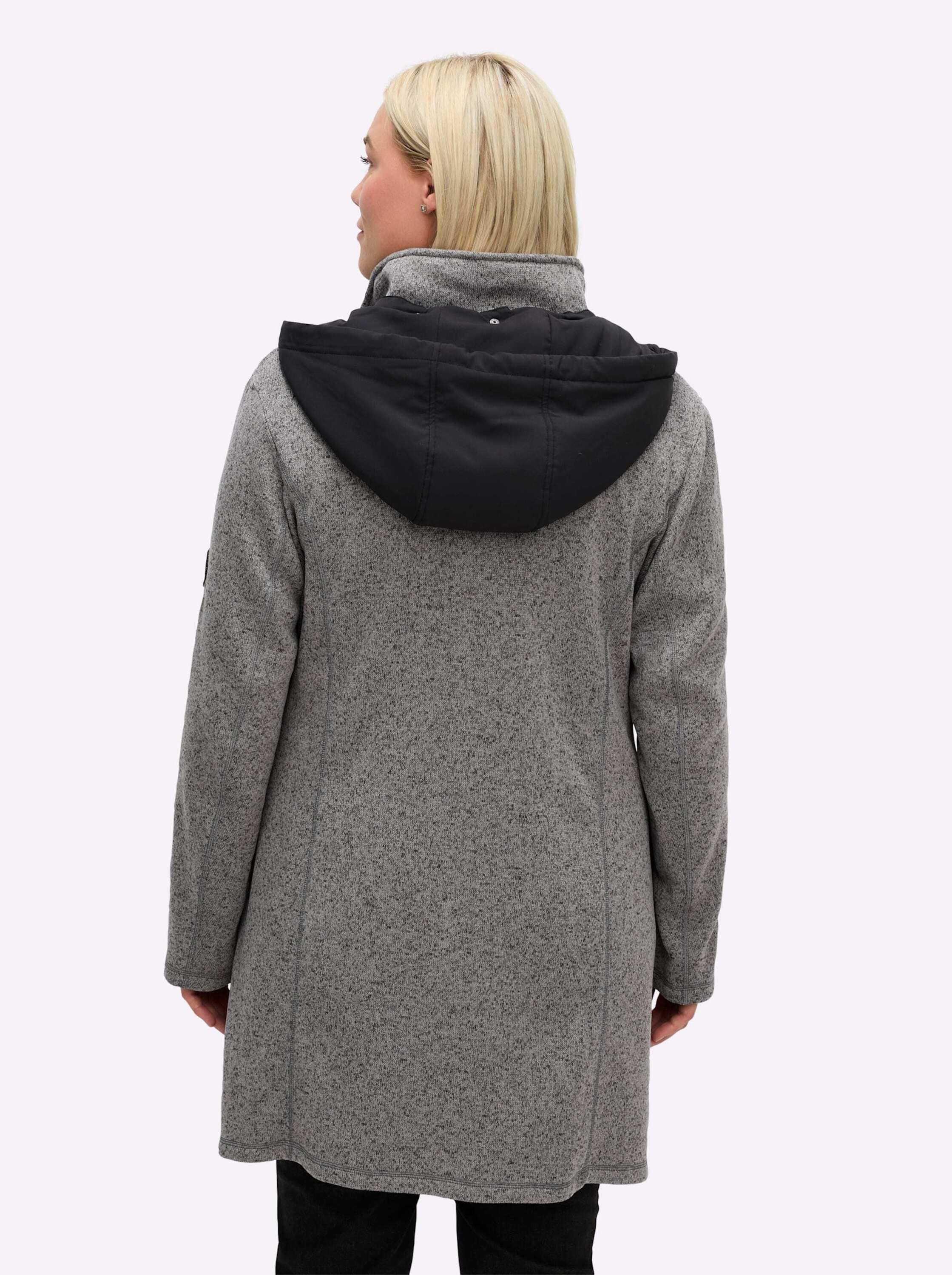 Sheego Winterjacke Strick-Fleecejacke Langarm – Bild 2 von 5