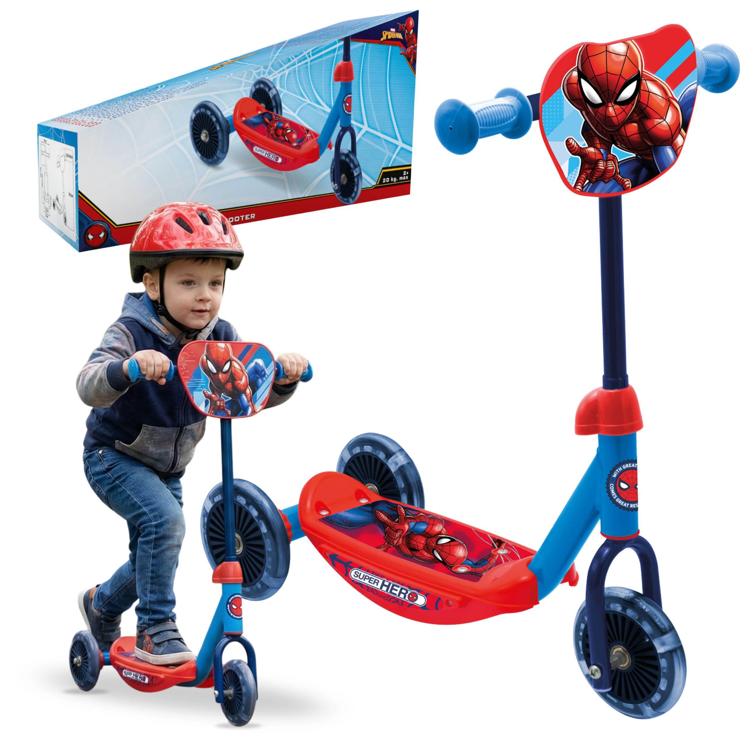 Dreiradscooter Marvel Spider-Man Dreirad-Roller für Kinder – verstellbar, bis 20 kg