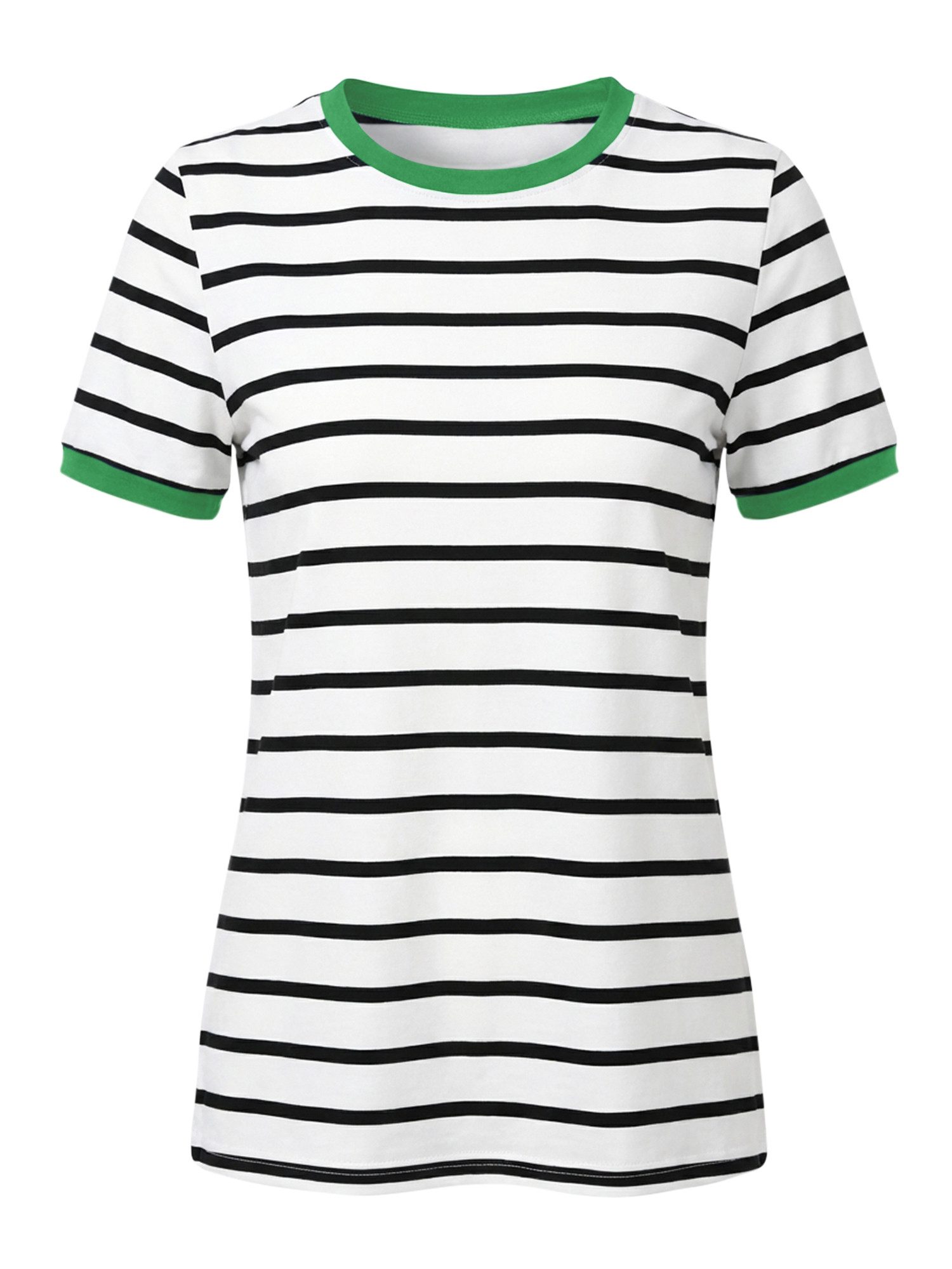 Imily Bela T-Shirt Damen Einfaches Kurzarm Top (Packung, 1-tlg., 1per-Pack) mit Rundhalsausschnitt