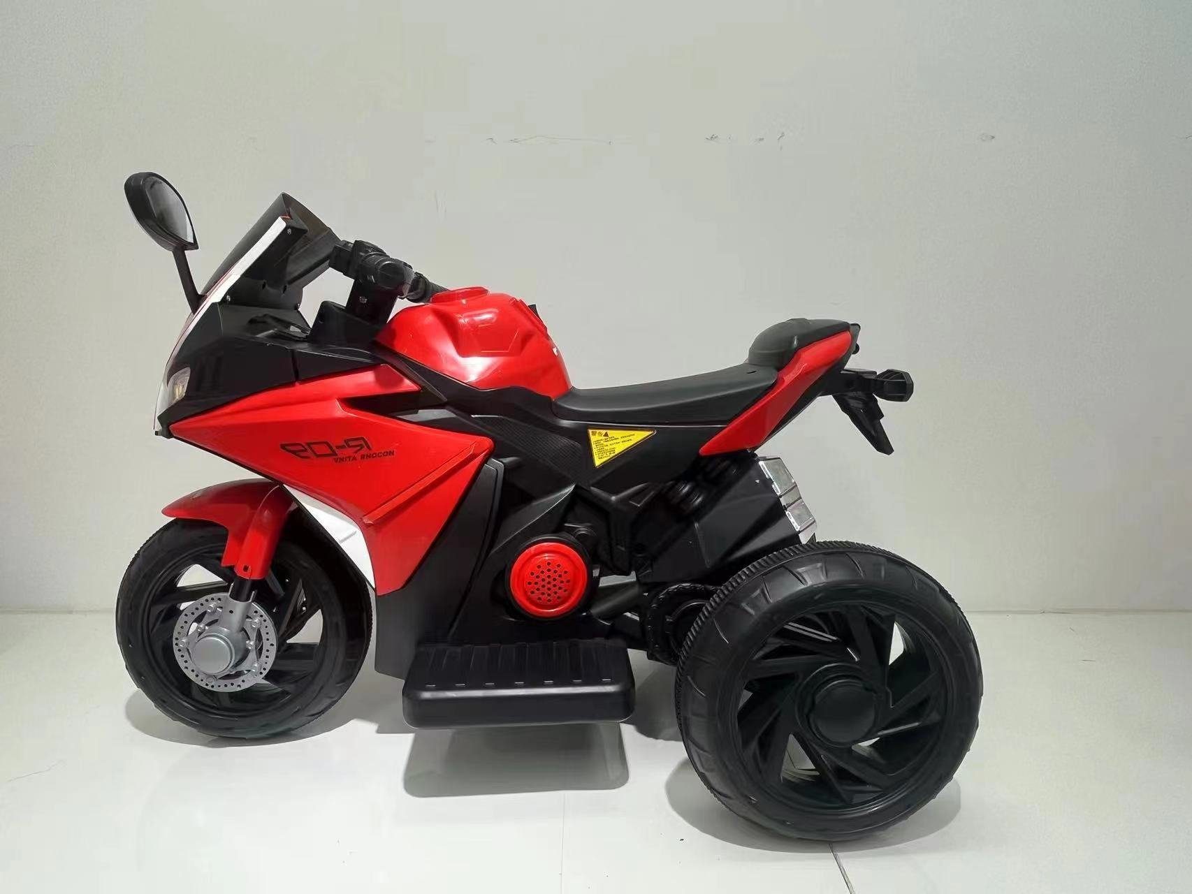 Anzeige Musik Lautstärkeregler Motorrad Rot Kinder Licht TOYAS Batterie Elektro-Kinderauto 6V7AH