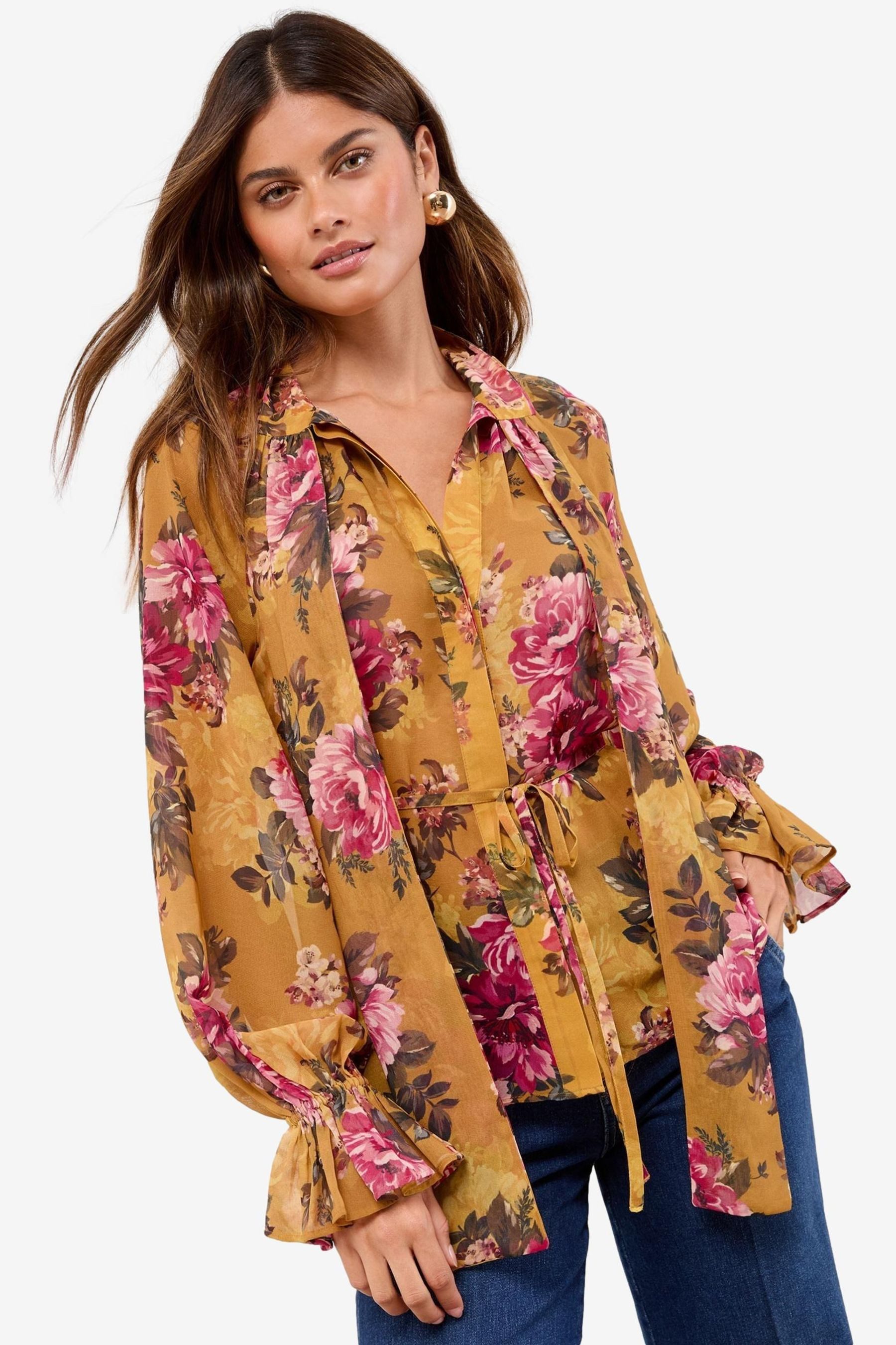 LIPSY Langarmbluse Lipsy Bluse mit Schluppe, Regular (1-tlg) günstig online kaufen