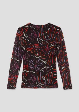 s.Oliver Langarmshirt Mesh-Longsleeve mit All-over-Print