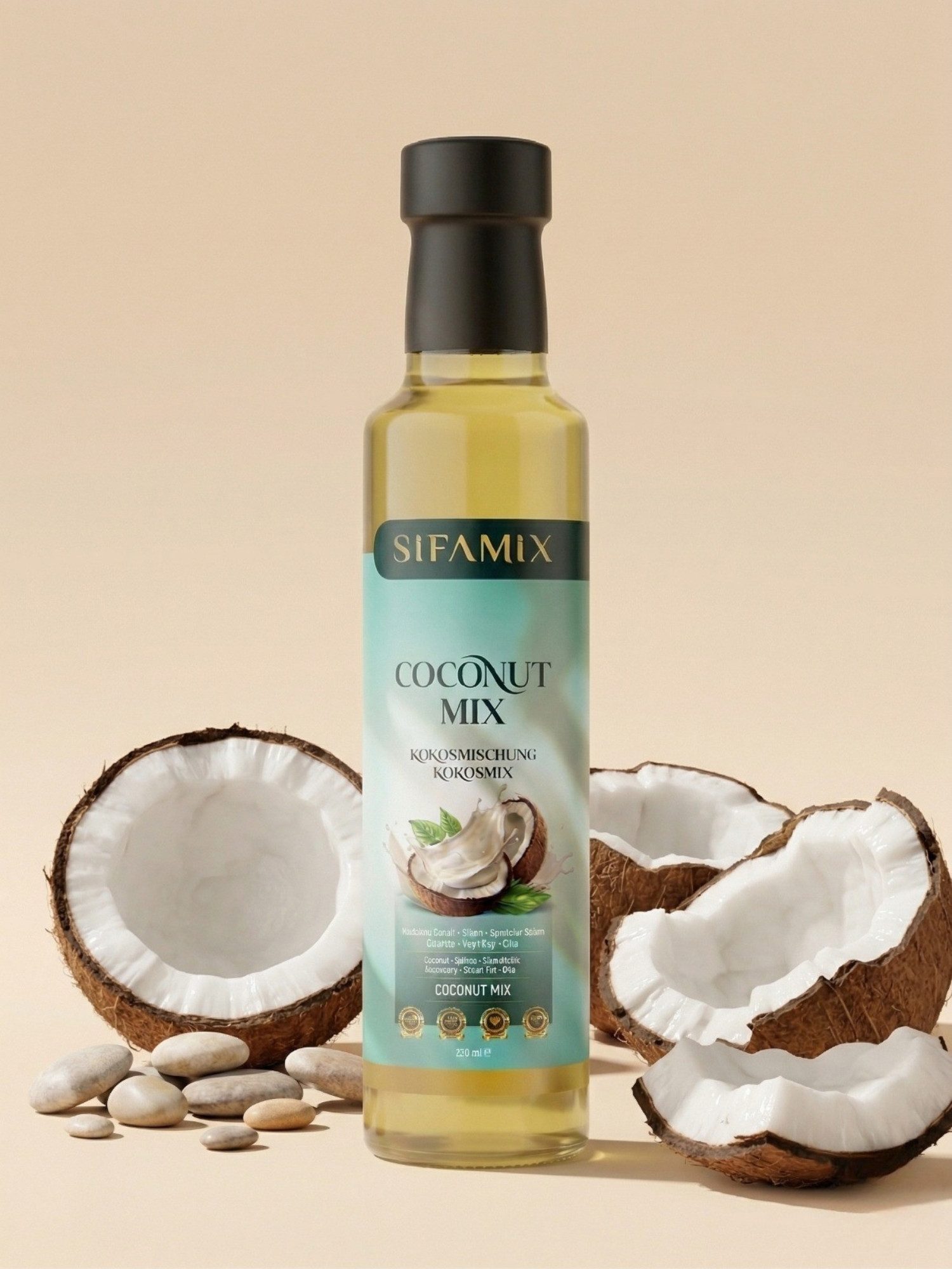 ADELSHOP Getränke-Sirup SIFAMIX Coconut Mix 250ml - Natürliche Kokosmischung mit Chia & Quinoa, 100% natürlich,Ohne Zuckerzusatz,Pflanzliche Inhaltsstoffe – Bild 5 von 5