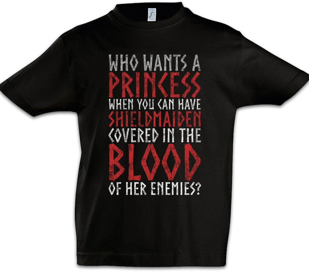 Print-Shirt Shieldmaiden I Kinder T-Shirt Schildmaid Shield Maiden Walhalla Odhin