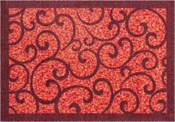 Fußmatte Grillo, Grund, rechteckig, Höhe: 8 mm, Schmutzfangmatte mit Bordüre, verspieltes Design, waschbar, den