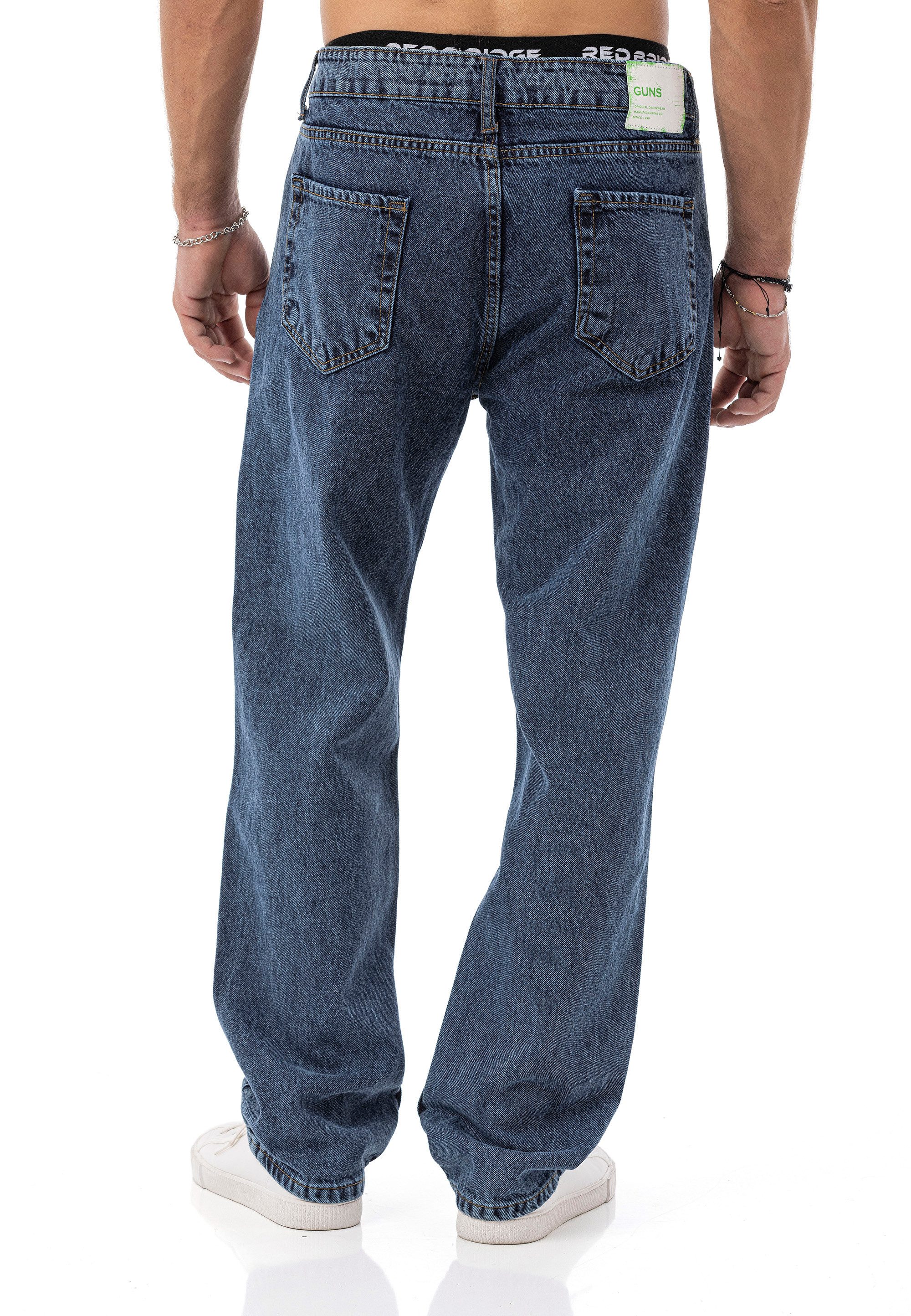 RedBridge Loose-fit-Jeans by Diga Denim Hose mit Vintage Waschung 5-Pocket Straight Leg – Bild 4 von 5