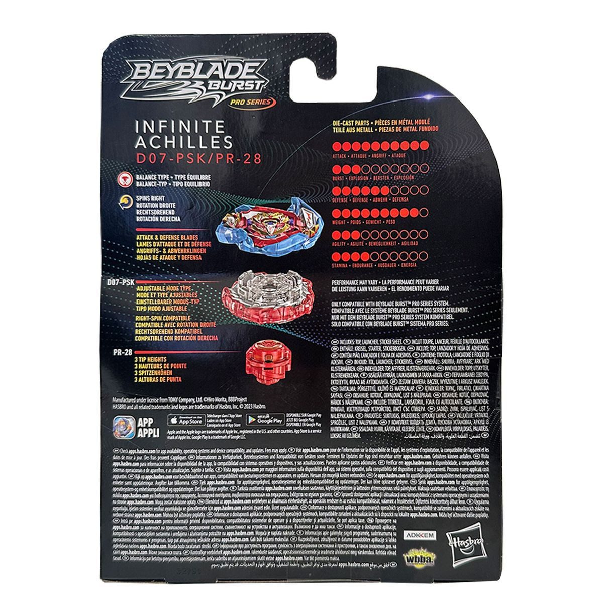 Hasbro Spielfigur Hasbro F7803 - Beyblade Burst - Pro Series - Infinite Achilles D07-PSK