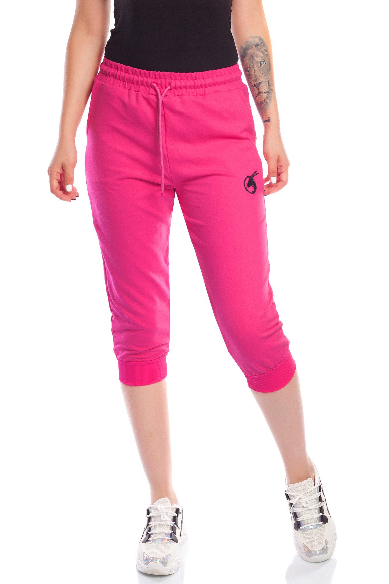Bongual 3/4-Sweathose Jogginghose Capri Basics in Unifarbe