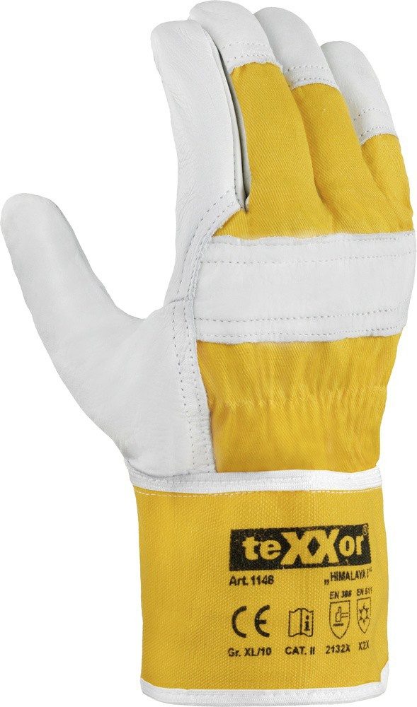 teXXor Arbeitshandschuh-Set Rindvollleder-Winterbauhandschuhe Himalaya I