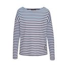 Elbsand Langarmshirt Tooske mit Ringelmuster, dezenter Logodruck, casual