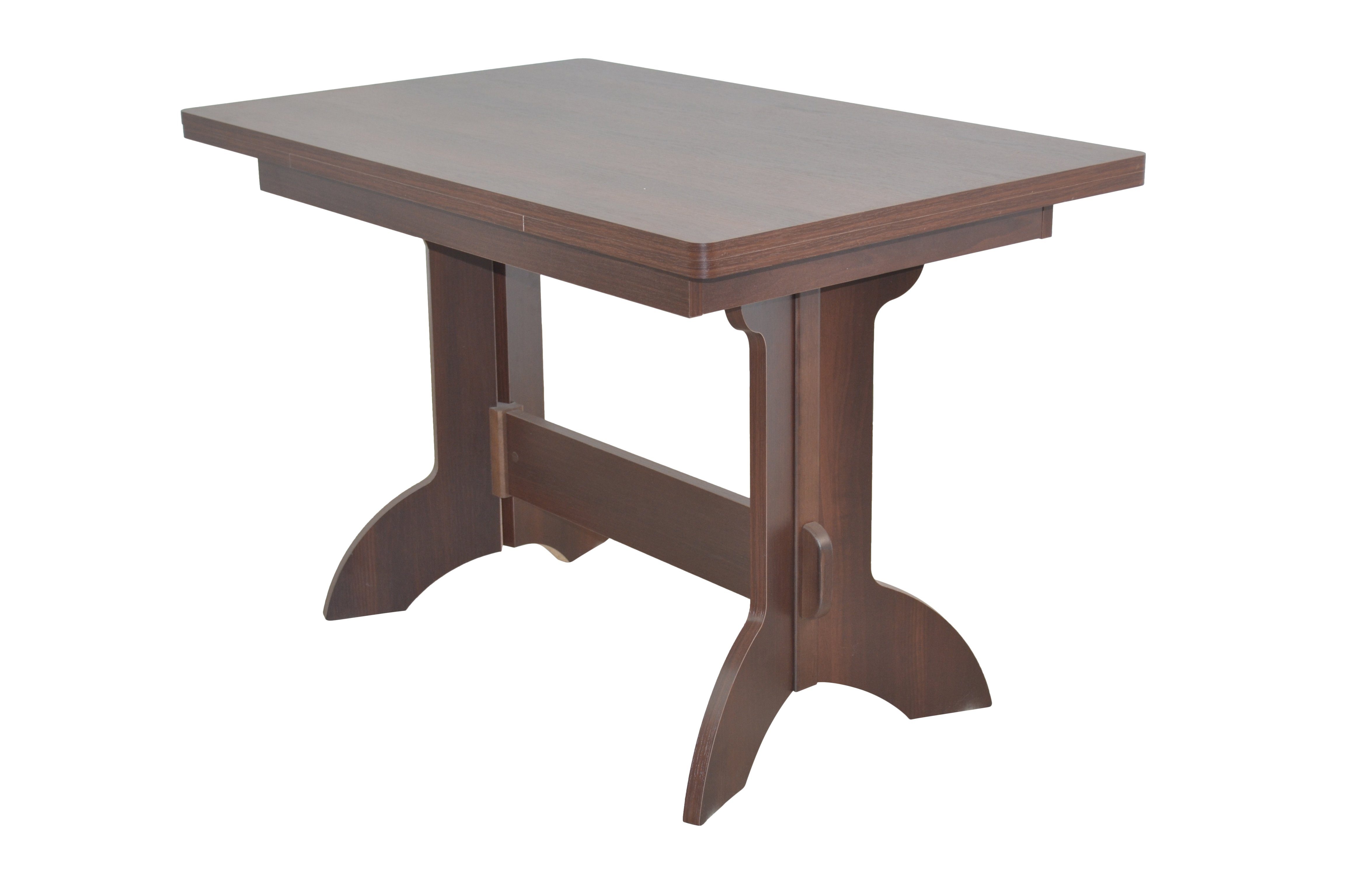 Tischgruppe, moebel-direkt-online 6teiliges mit Stauraumfunktion Set), Essgruppe (Spar-Set, 6teilige Sitzbank Nussbaum-Nachbildung/grün