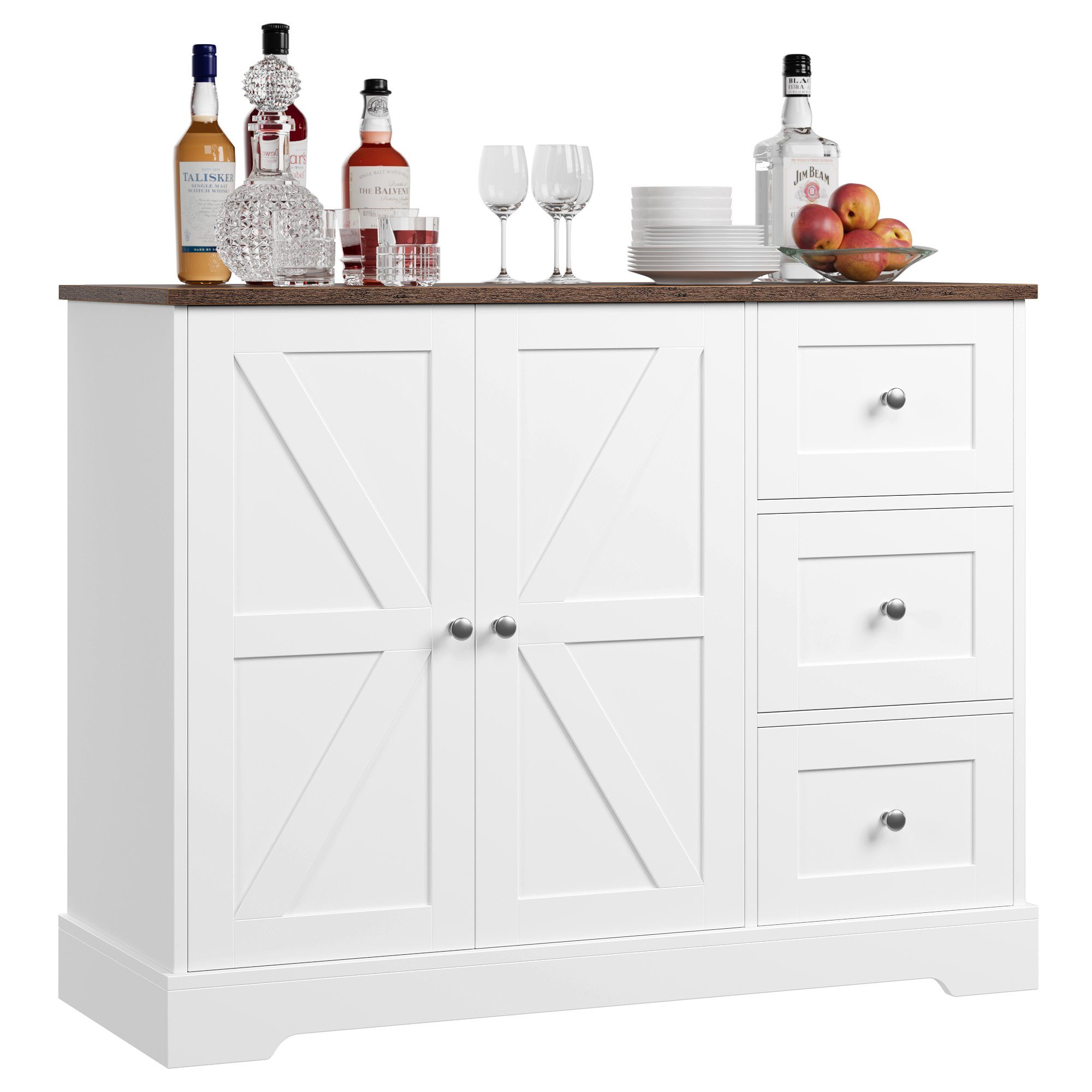 HOMECHO Sideboard, Küchenschrank mit Arbeitsplatte, Buffetschrank günstig online kaufen