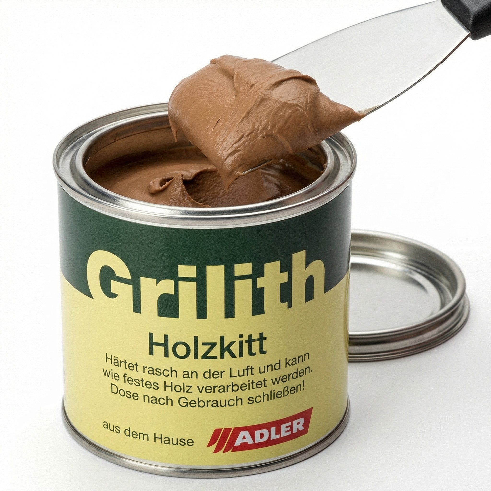 ADLER Spachtelmasse Grilith Holzkitt 200ml, Schnelltrocknend – spart Zeit bei Reparaturen