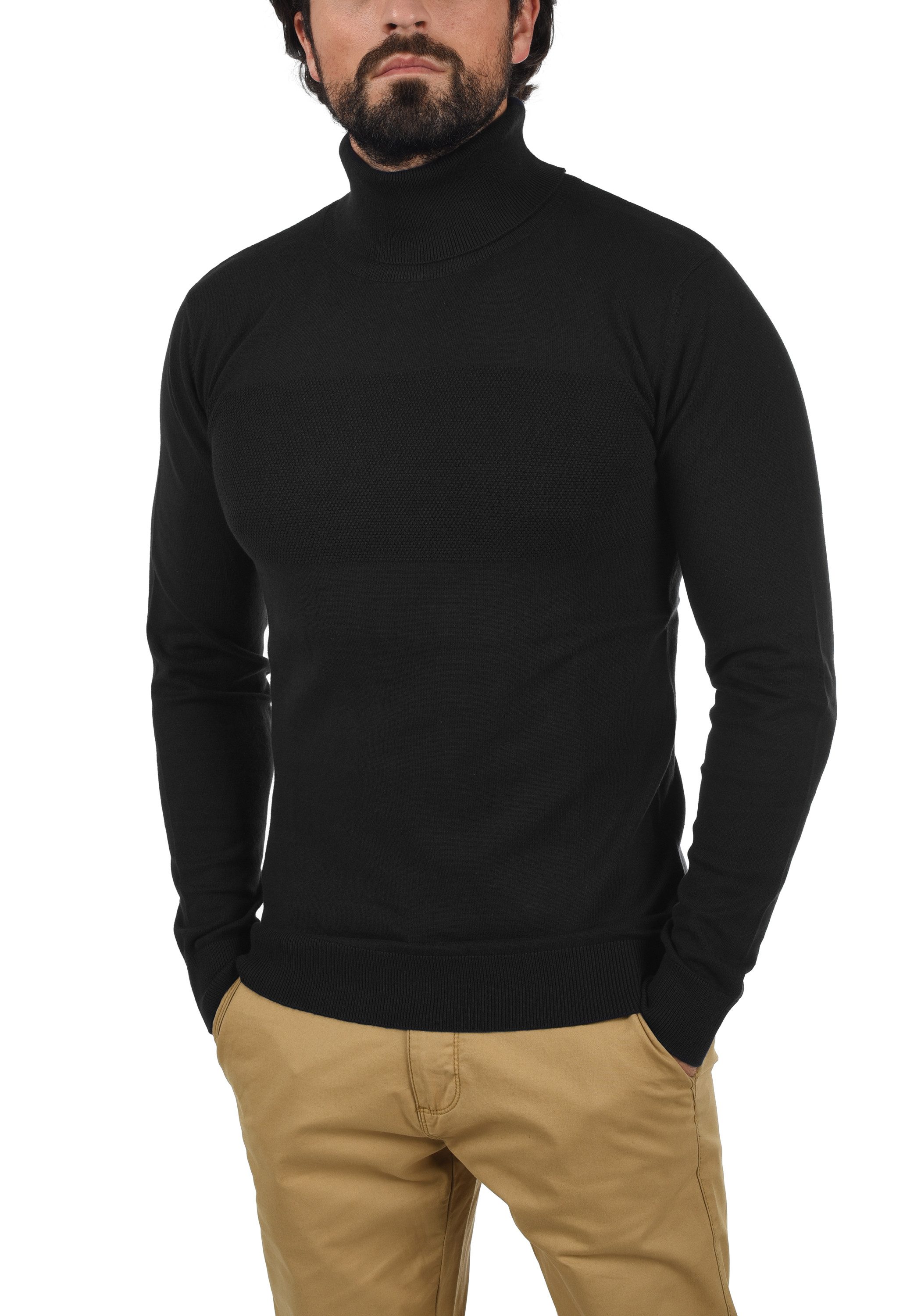 Indicode Rollkragenpullover IDErnetto Rollkragenpulli mit abgesetztem Stric günstig online kaufen