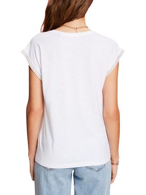 Esprit Collection T-Shirt T-Shirt mit Spitzendetails (1-tlg)