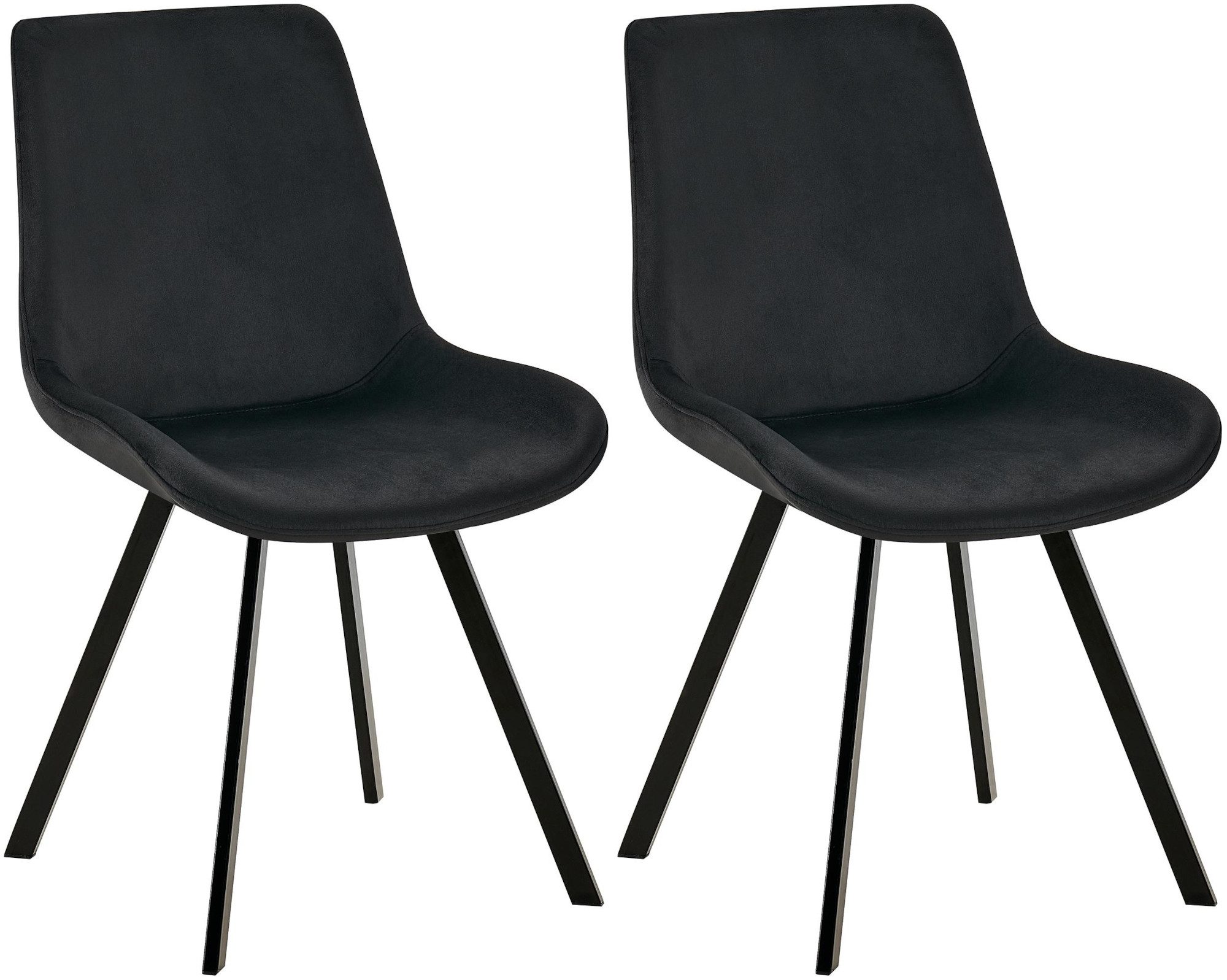 CLP Esszimmerstuhl Lewes (2er Set), mit Samt-Bezug, Stuhl um 360 Grad drehbar