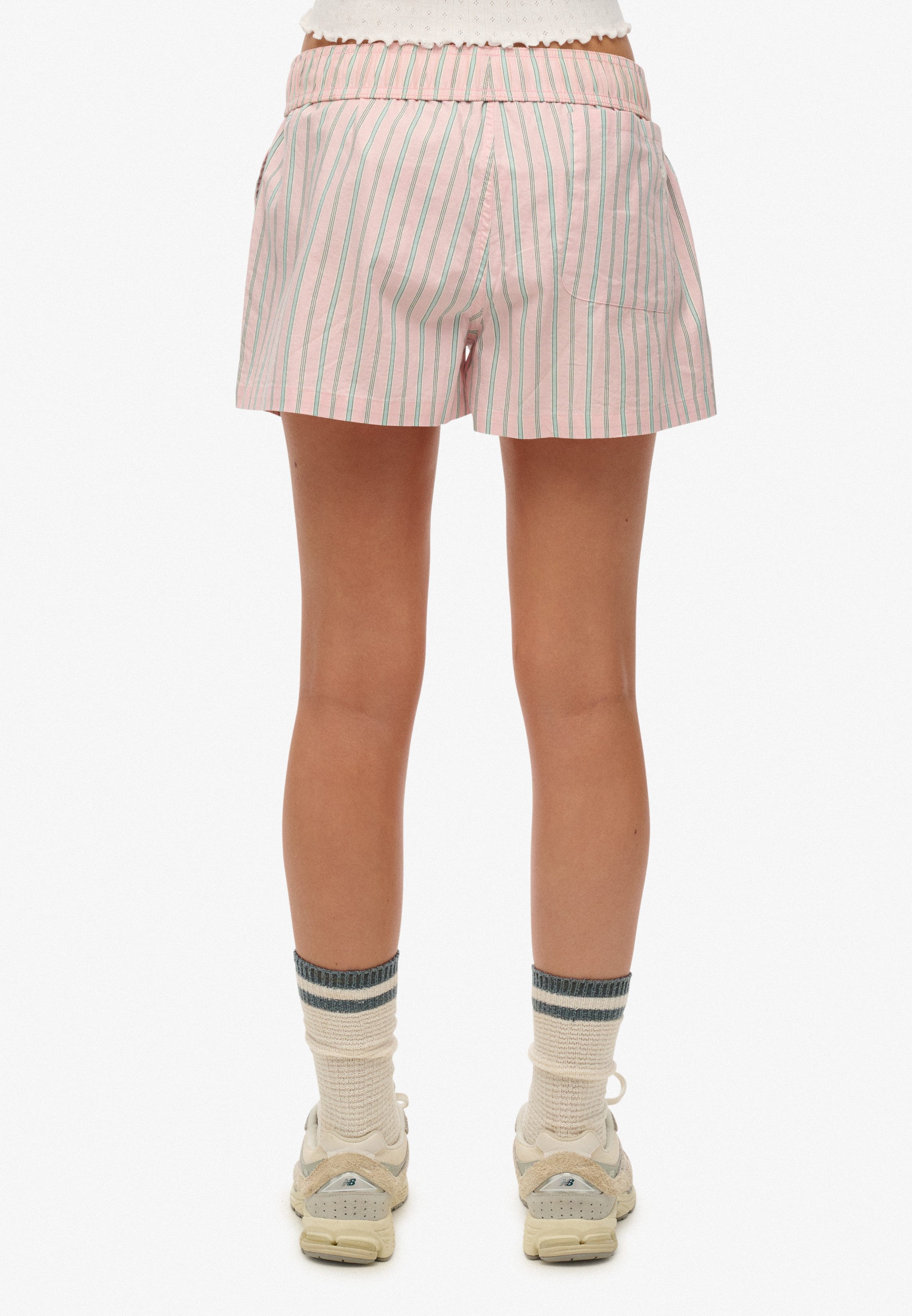 Superdry Shorts COTTON STRIPE ELASTIC SHORT aus Baumwolle, Regular Fit, mit Gummizug, pflegeleichtes Webmaterial