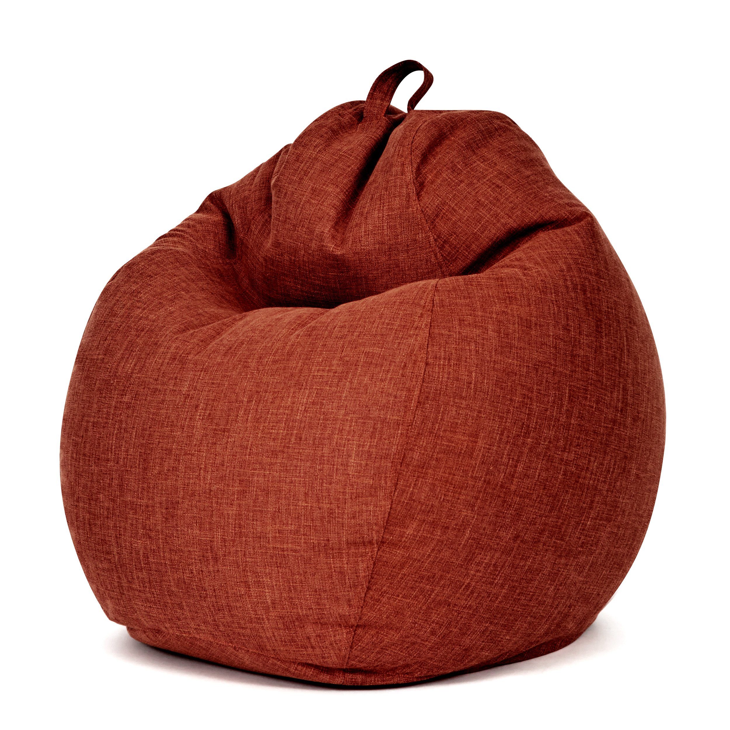Green Bean Sitzsack Home Linen (Indoor Riesensitzsack mit EPS-Perlen Füllung -, Kuschelig Weich Waschbar), Sitzkissen Lounge Chair Rot