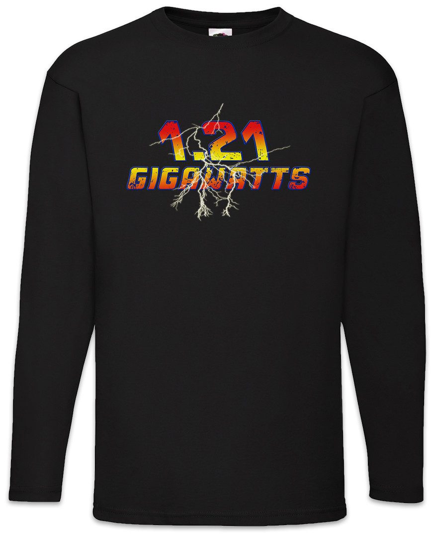 Langarmshirt 1.21 Gigawatts Langarm T-Shirt Zurück Eighties In McFly Die Back Car