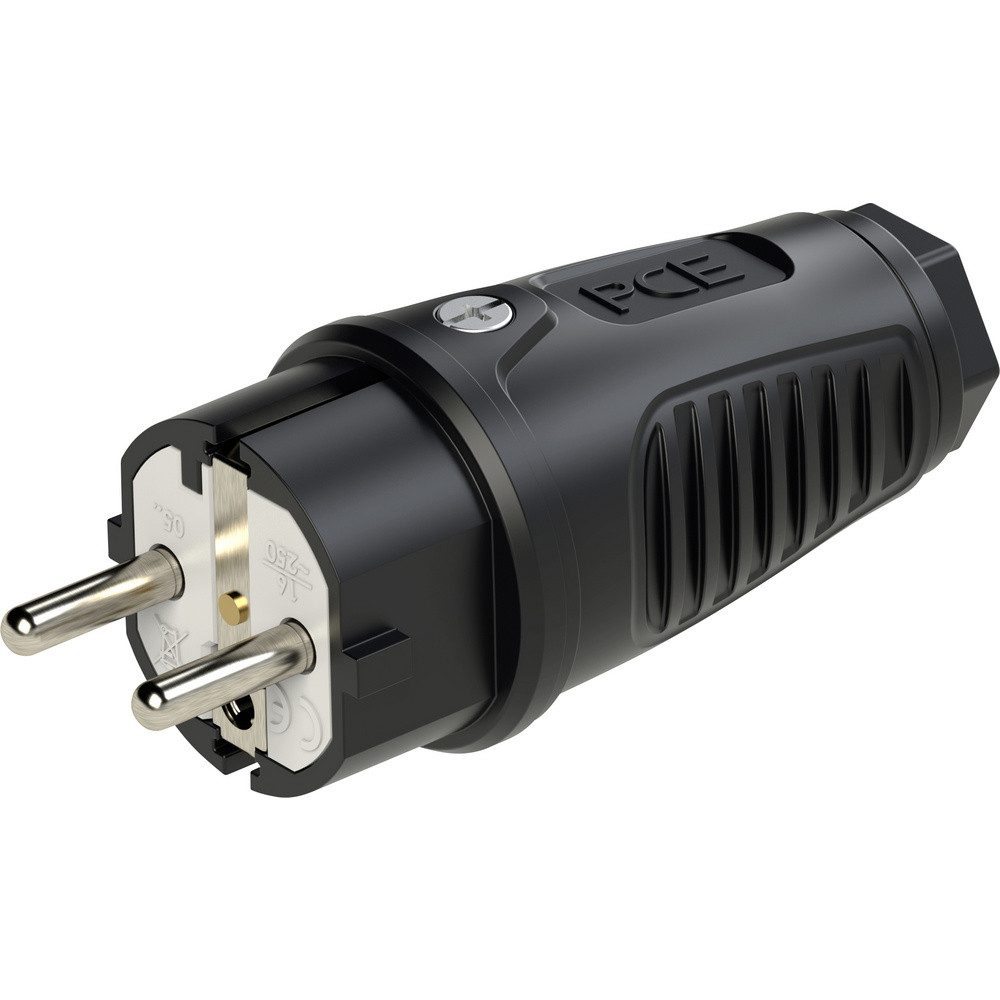 PC Electric PC Electric 0521-ss Schutzkontaktstecker Gummi 250 V Schwarz IP54 Steckernetzteil