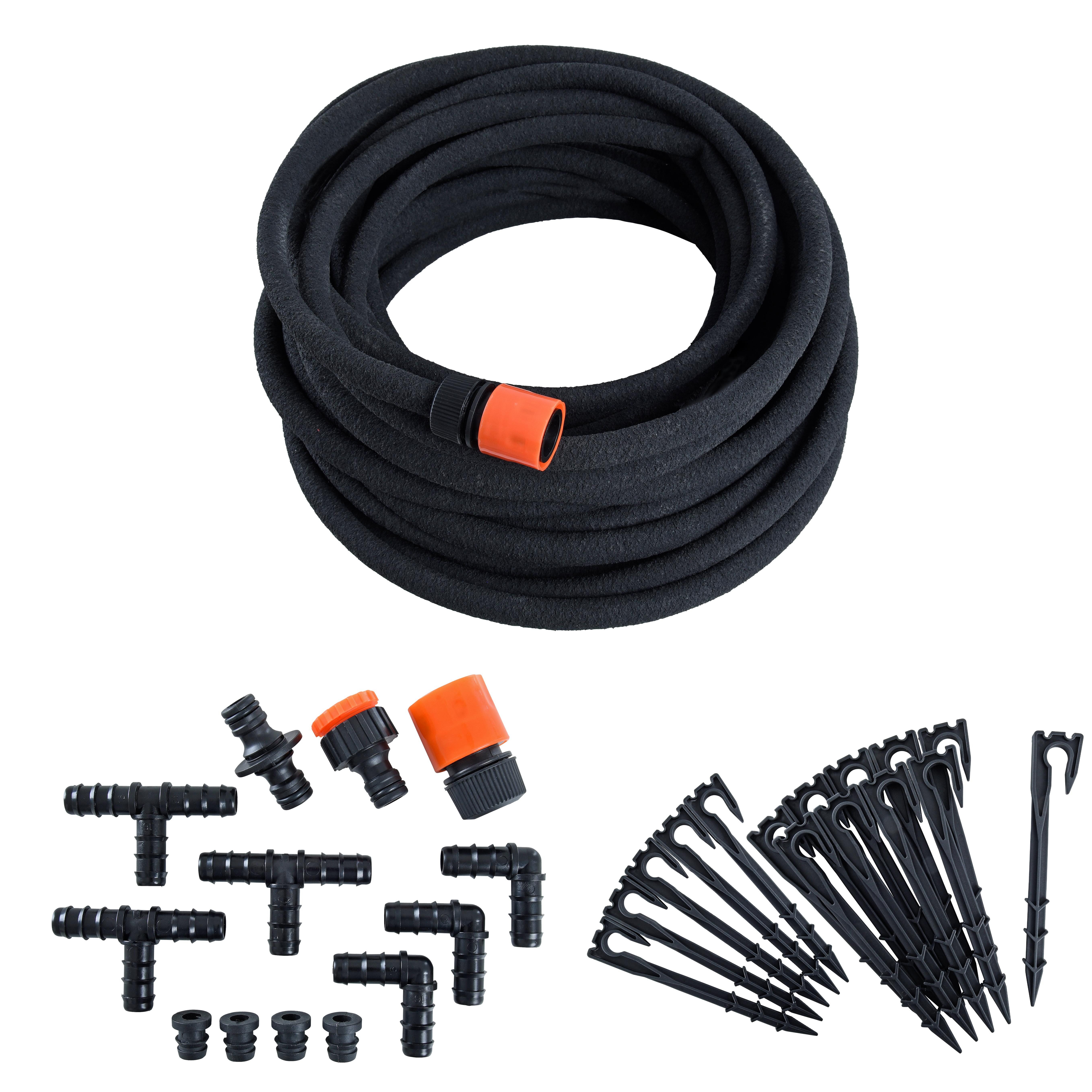 ESTEXO Tropfschlauch Perlschlauch Gartenschlauch 30 m Schlauch Set Bewässerungsschlauch