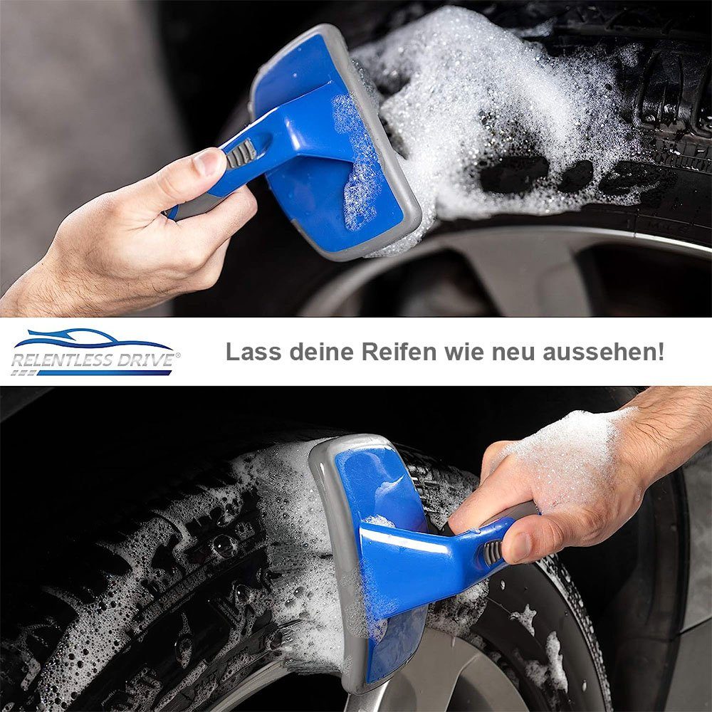 Autowaschbürste Reifen, Leder, TUABUR 3er-Set, (1-tlg) Teppich, Polsterbürste