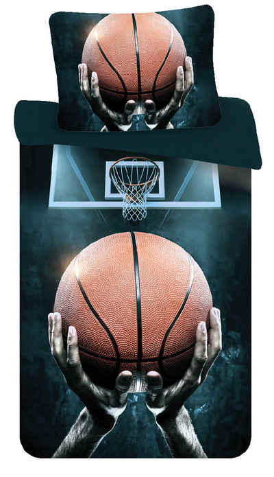 Kinderbettwäsche Basketball Постельное белье Fan Set Bettdecke, Jerry Fabrics, Renforcé, 2 teilig