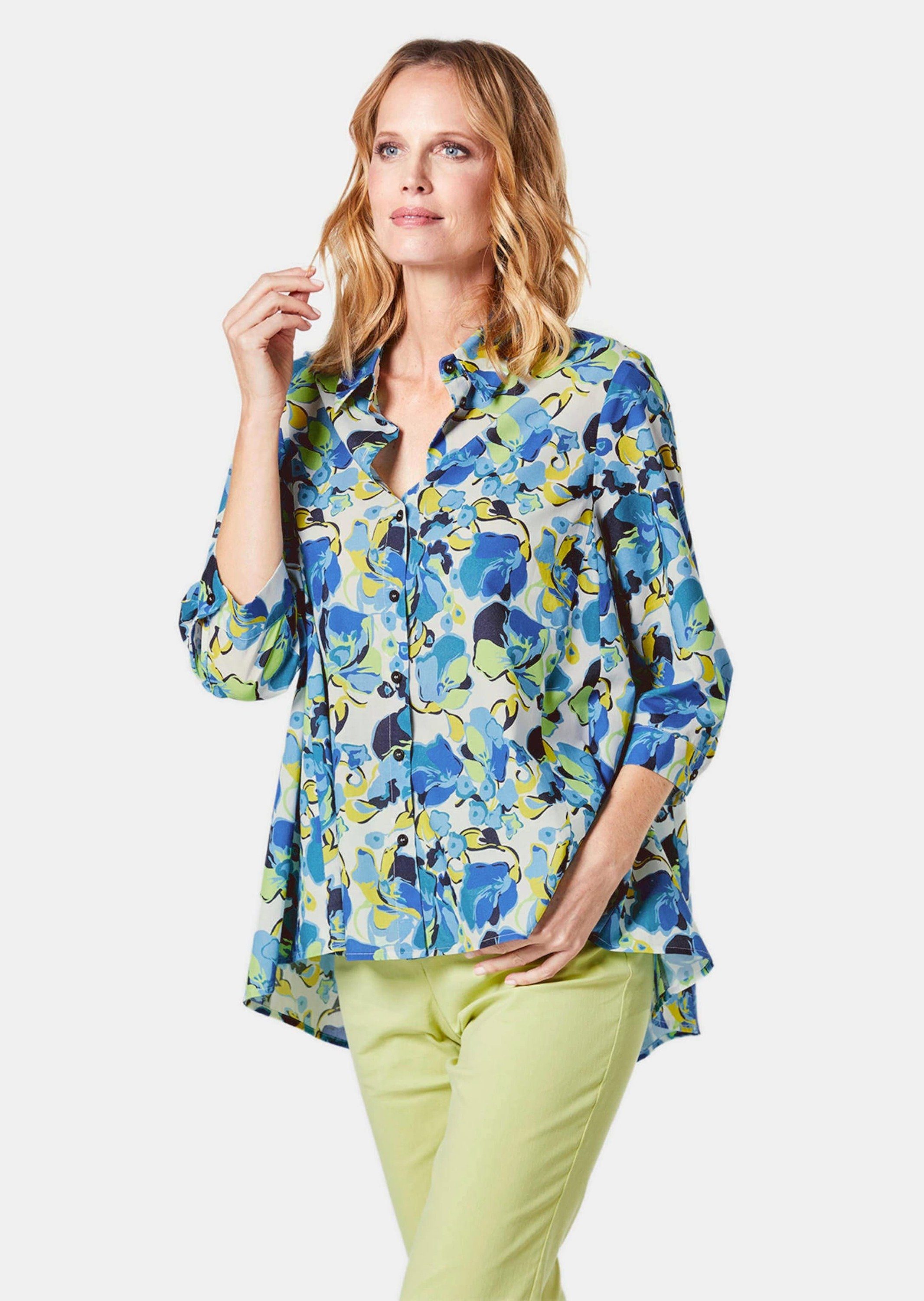Hemdbluse Moderne Druckbluse in legerer Form
