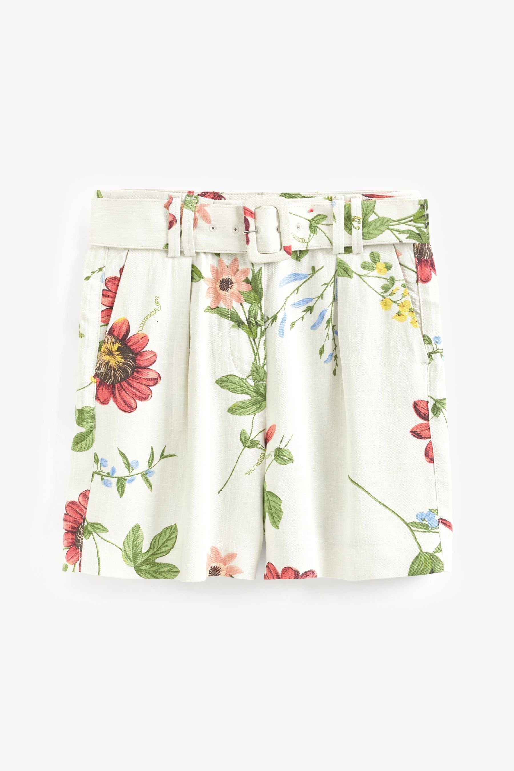 Next Shorts Taillierte Shorts mit Blumenmuster (1-tlg)