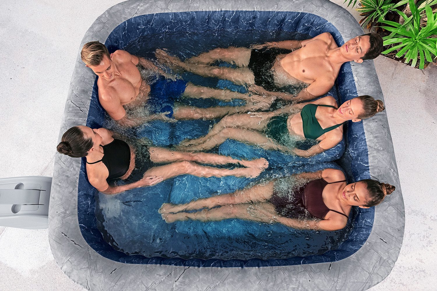 Bestway Whirlpool LAY-Z-SPA® San Francisco HydroJet Pro™, (Set, Inkl. App-Steuerung, für max. 7 Personen), 230 x 230 x 71 cm